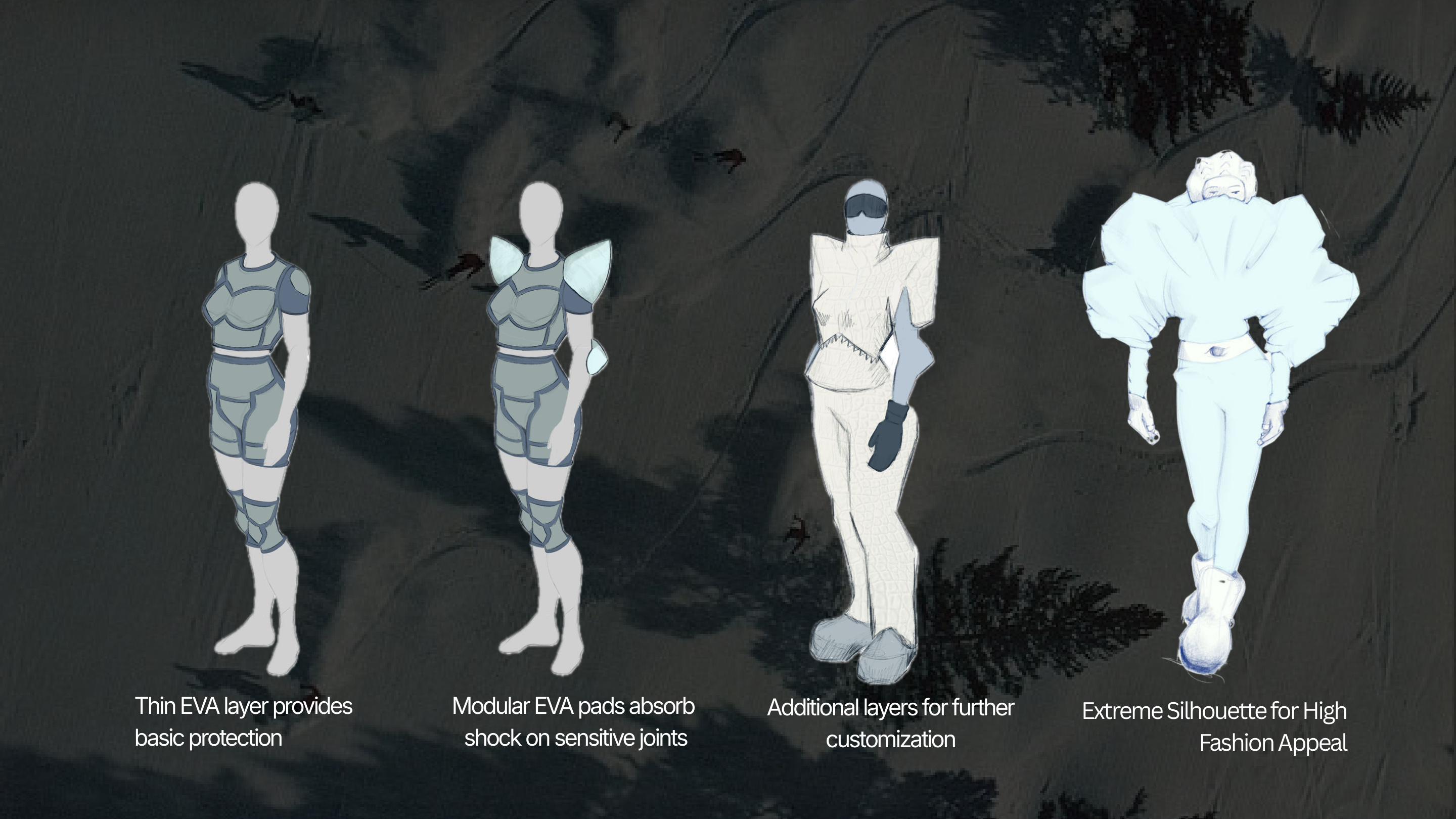EVA layers and extreme silhouette